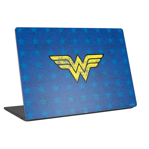 DC Comics Wonder Woman Emblem on Flag Universal Laptop 16.6in (13.4 x 9.7in) Skin